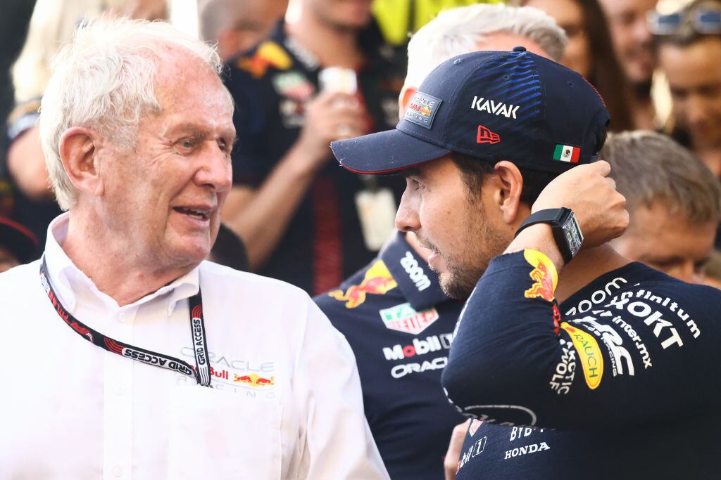 Helmut Marko y Sergio 'Checo' Pérez