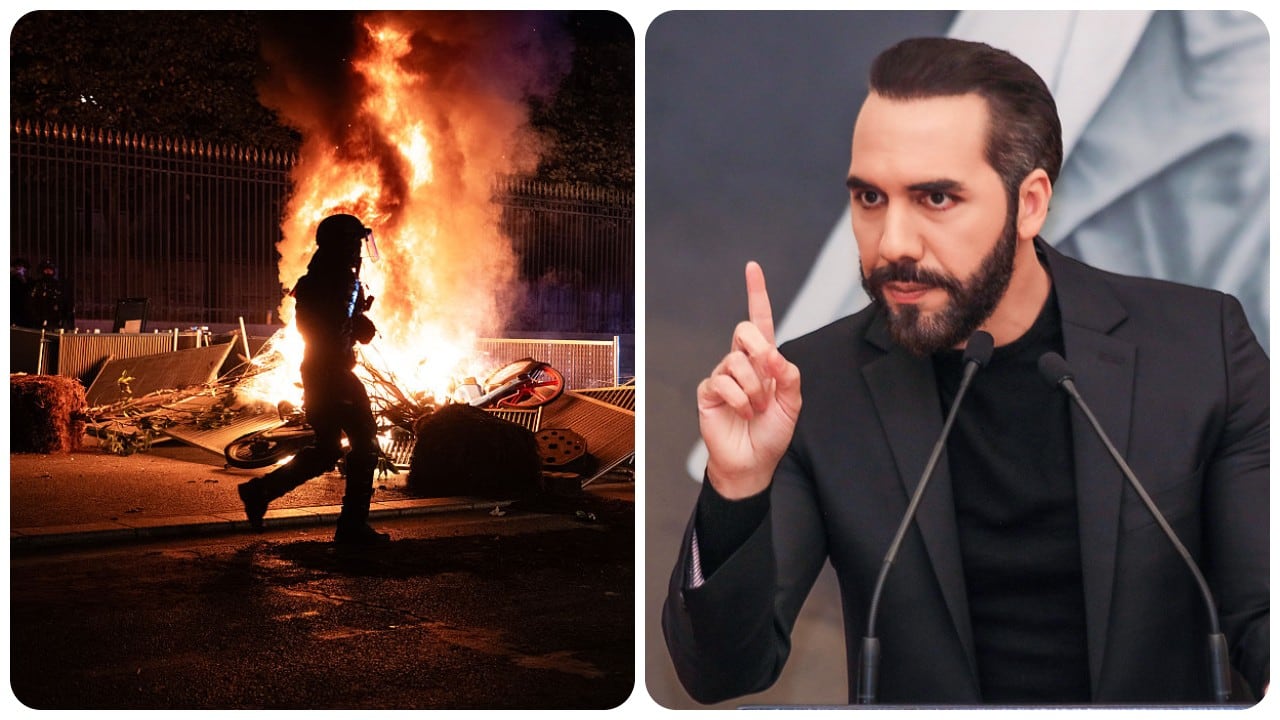 Nayib Bukele le advierte a Francia que sí puede derrotar la violencia urbana que azota al país.