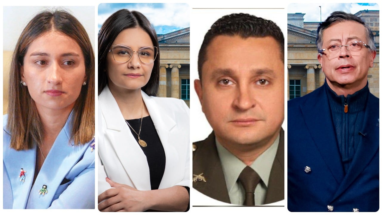 Laura Sarabia, Angie Rodríguez, Óscar Dávila y Gustavo Petro.