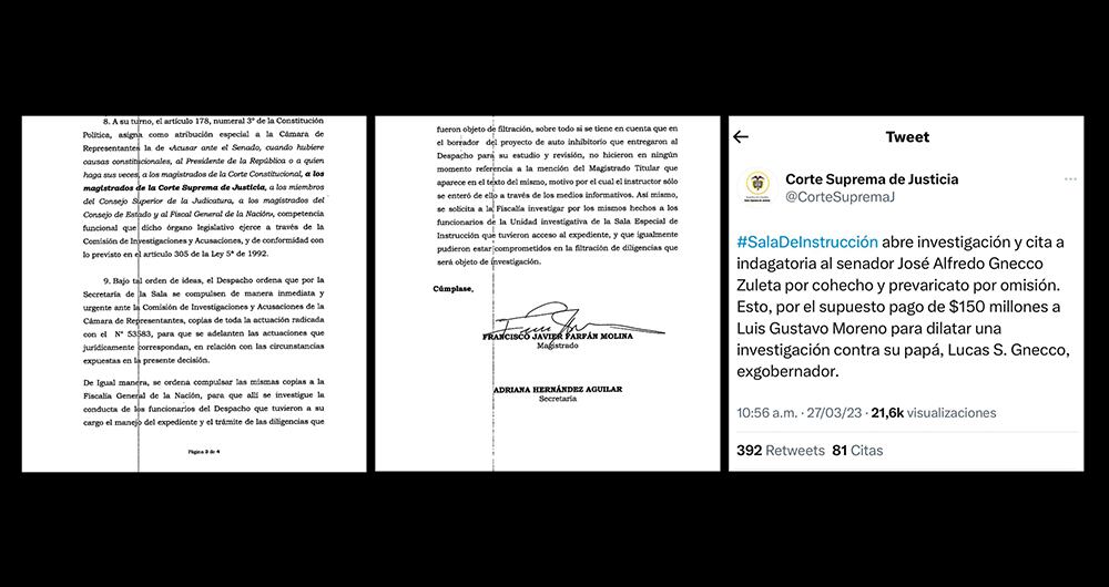  Documentos de la Fiscalía sobre las interceptaciones probarían la filtración de información desde la misma Corte Suprema.  