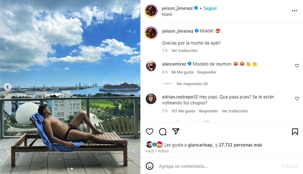 Foto: Instagram @yeison_jimenez.