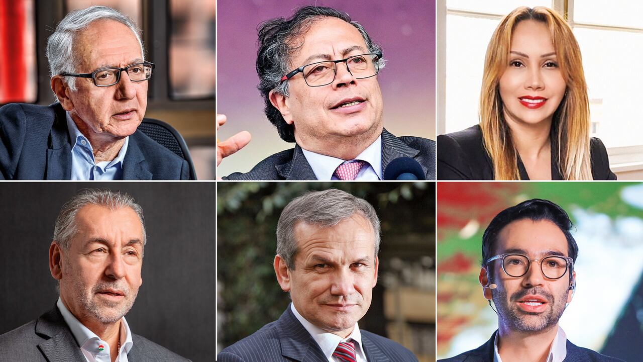 Ministro de salud, Guillermo Alfonso Jaramillo; Gustavo Petro, Sandra Ortíz, Jorge Londoño, Carlos Ramón González y Mauricio Toro.
