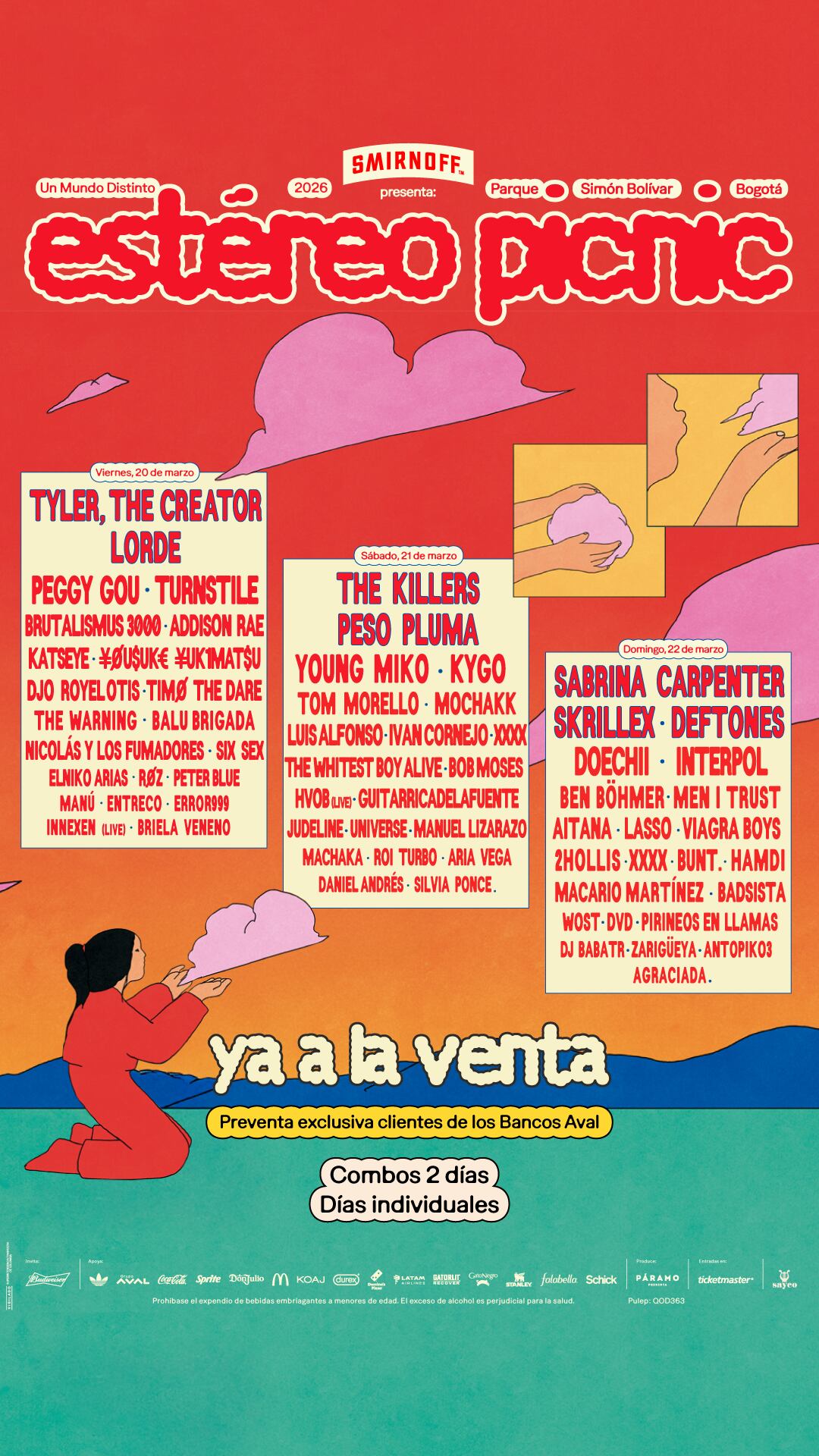 Festival Estéreo Picnic 2026: conoce el cartel por días de la edición 15