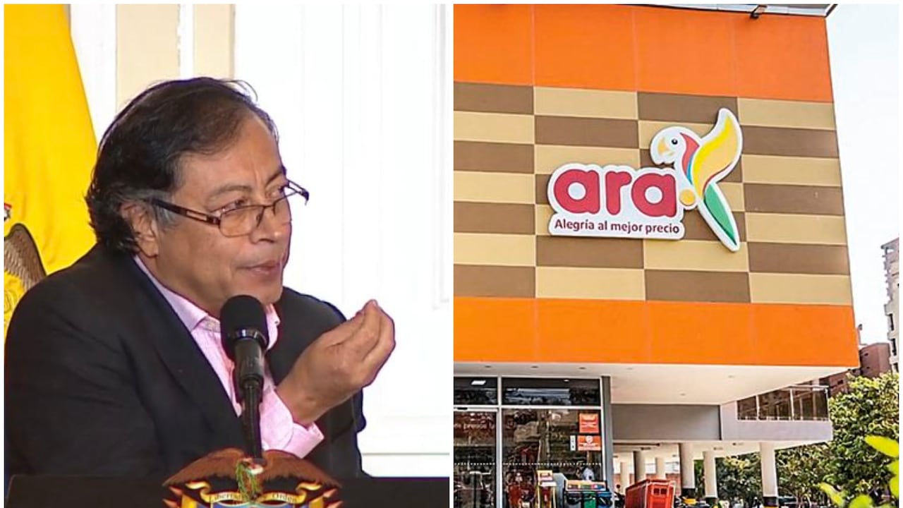 Presidente Gustavo Petro y tiendas ARA