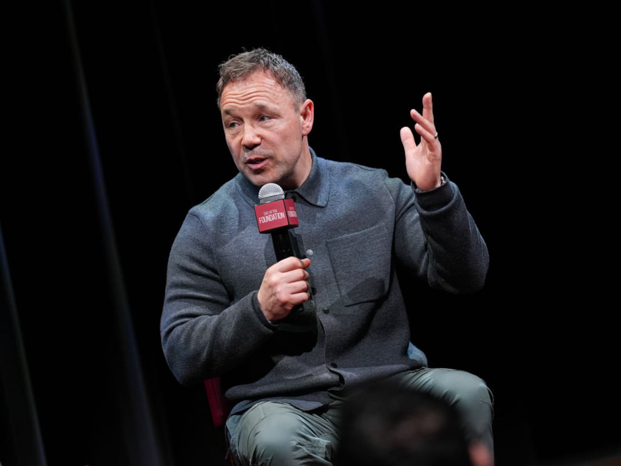 NEW YORK, NEW YORK - MARCH 20: Stephen Graham speaks during SAG-AFTRA Foundation Conversations - Stephen Graham For "Adolescence" at SAG-AFTRA Foundation Robin Williams Center on March 20, 2025 in New York City. (Photo by John Nacion/Getty Images)