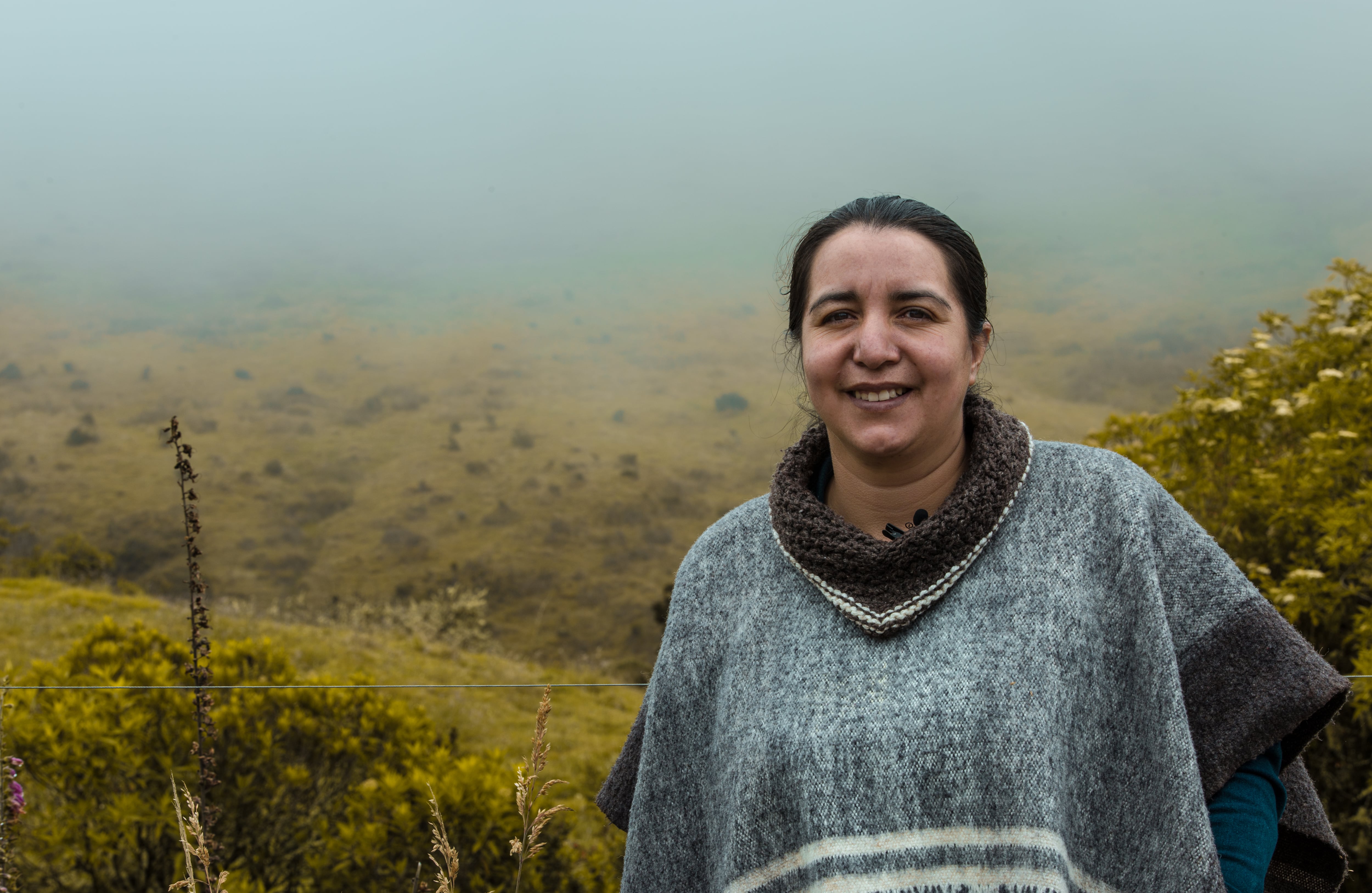 Libia Villalba se encarga de ordeñar las vacas en su tierra, en la localidad de Sumapaz. Esta zona de la capital del país cuenta con 12.847 cabezas de ganado y 154.000 hectáreas en las que se pueden encontrar cultivos de papa, arveja, habas entre otros. Foto: Getty Images