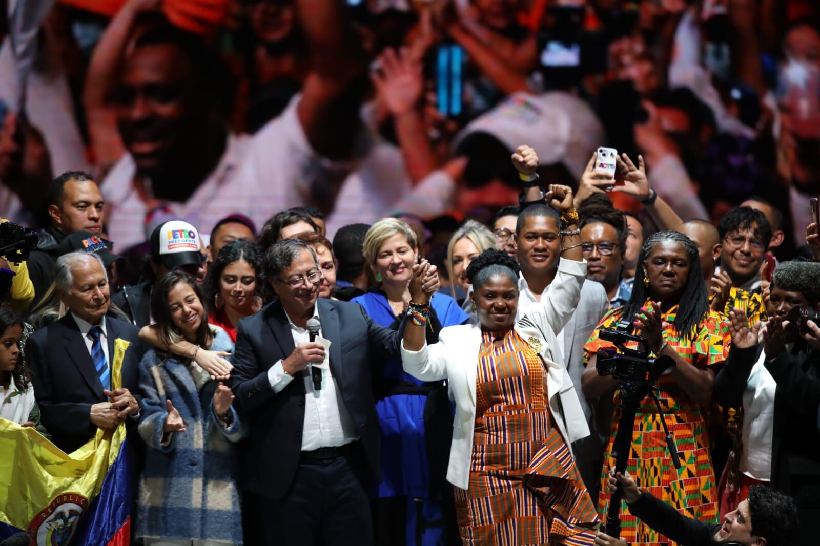 Celebración triunfo Gustavo Petro Presidente Electo