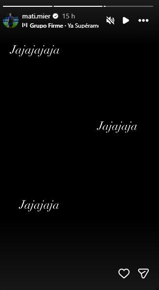 Reacción Matías Mier