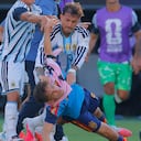 La agresión de Leandro Predes a Gavi, futbolista de España.