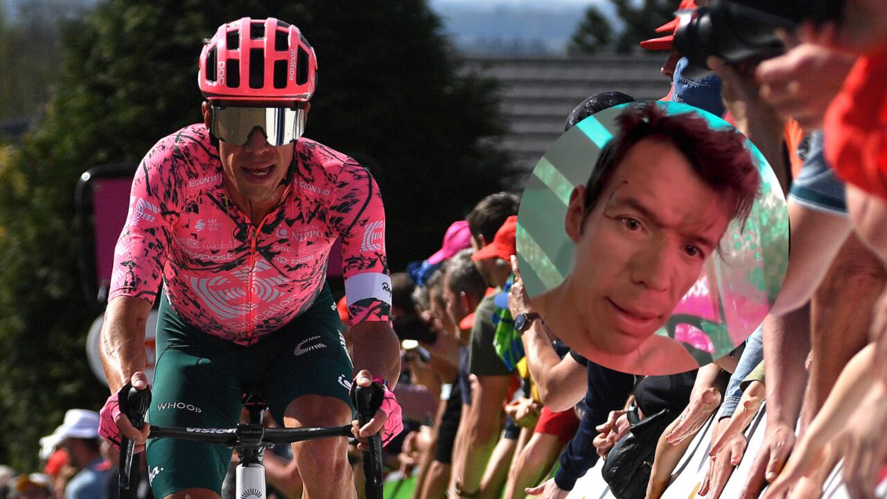 El ciclista colombiano sufrió una fuerte caída en la clásica de Lieja-Bastoña.