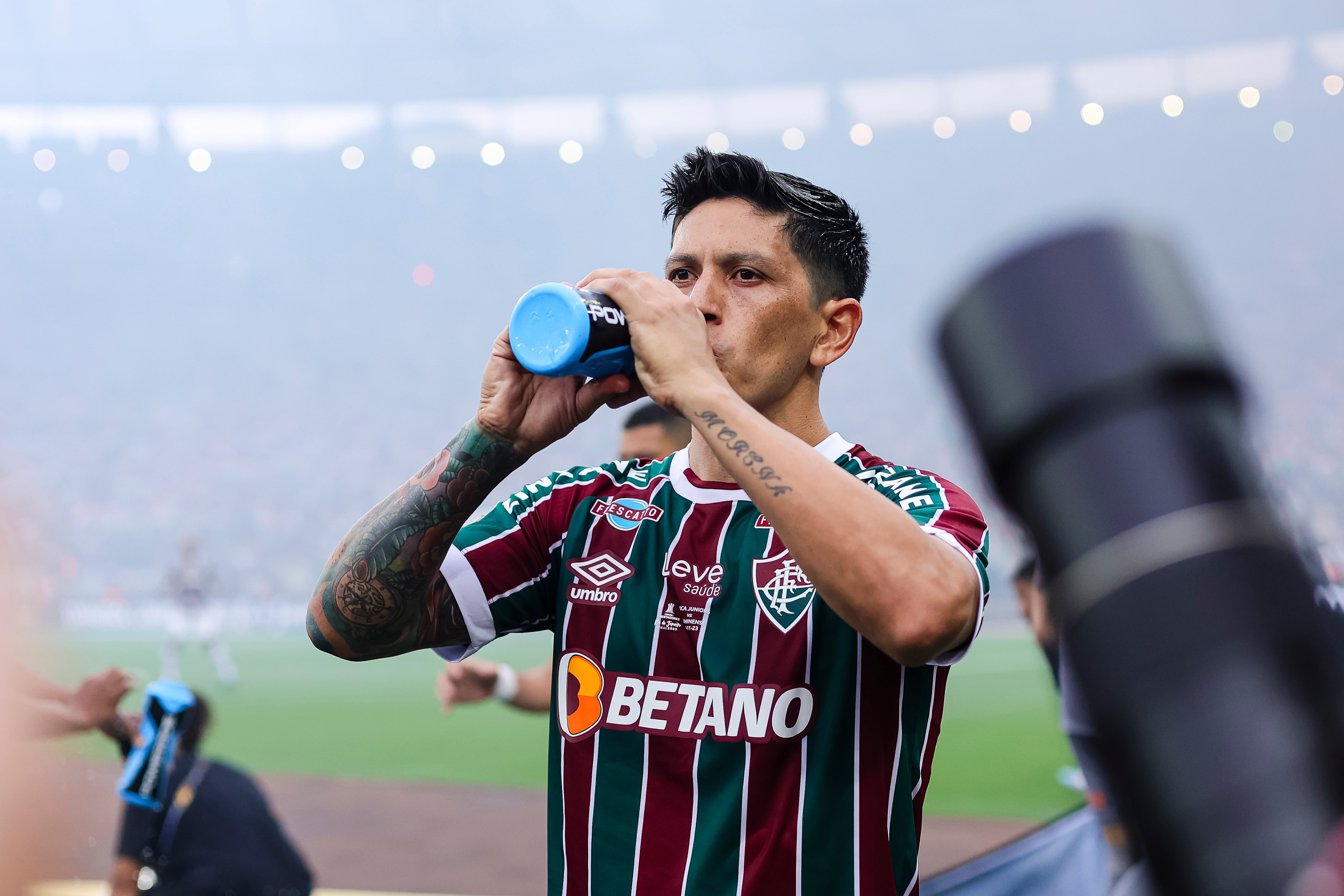 RIO DE JANEIRO, BRAZIL - NOVEMBER 04: German Cano of Fluminense getting into the field during the final match of Copa CONMEBOL Libertadores 2023 between Fluminense and Boca Juniors at Maracana Stadium on November 4, 2023 in Rio de Janeiro, Brazil. (Photo by Caique Coufal/Eurasia Sport Images/Getty Images)