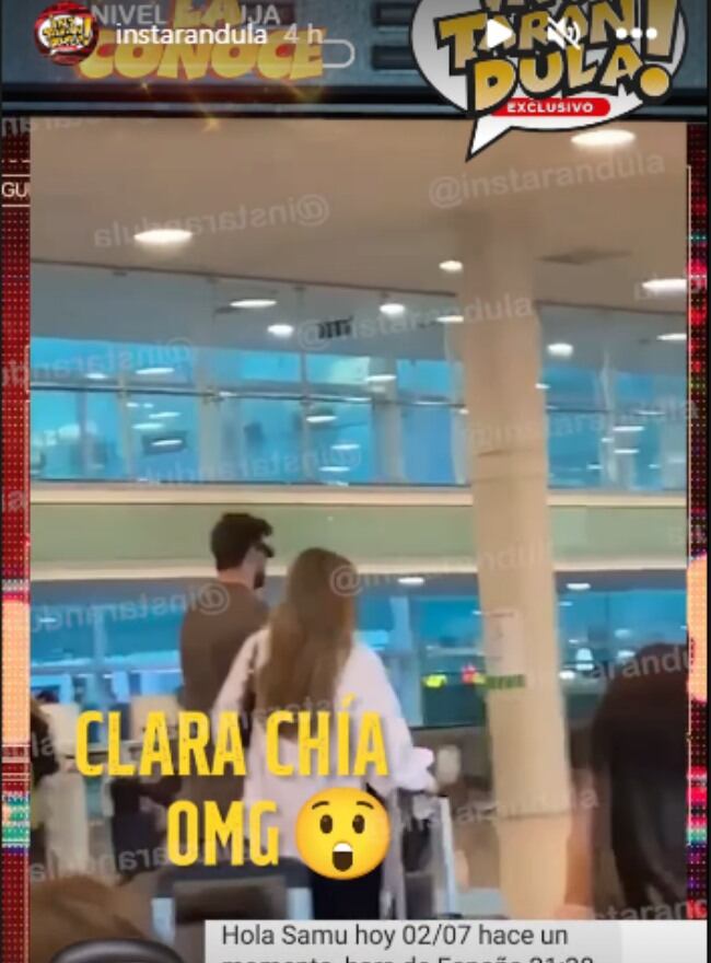 La pareja regresó a Barcelona tras un viaje.