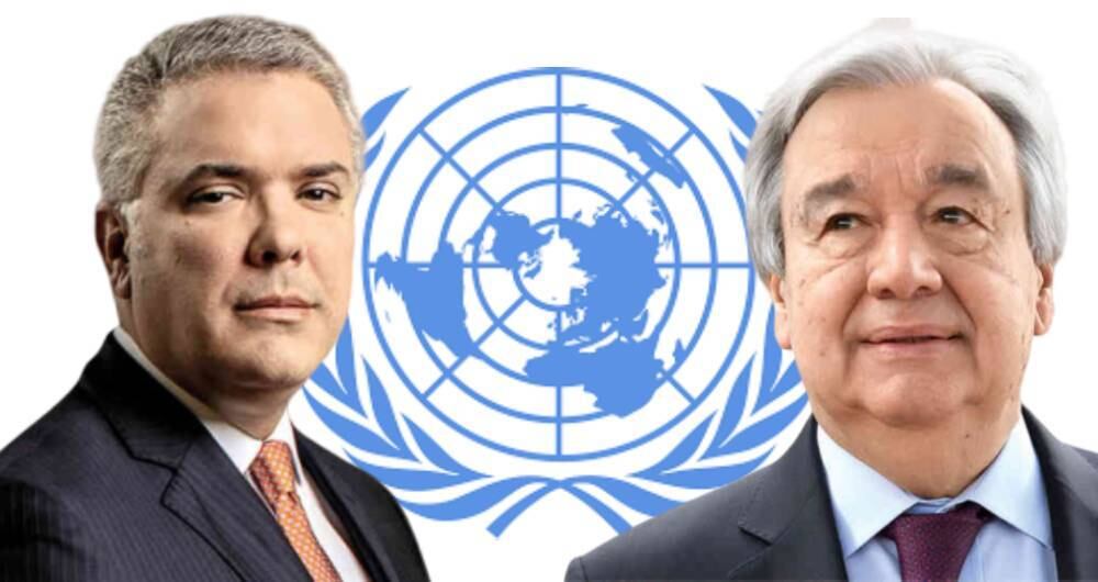 Iván Duque y Antonio Guterres