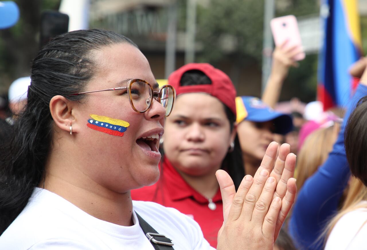 Manifestaciones en Bogotá por Venezuela