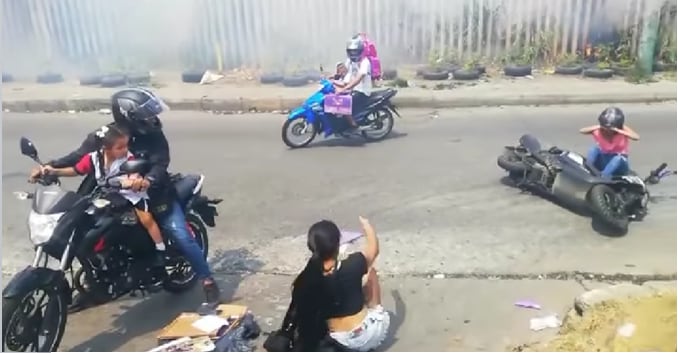 El hecho por fortuna no dejó lesionados de gravedad.