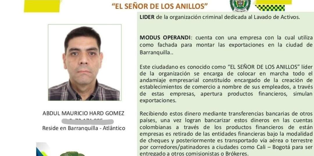 Cayó el ‘señor de los anillos’, quien lavaba dineros para la mafia