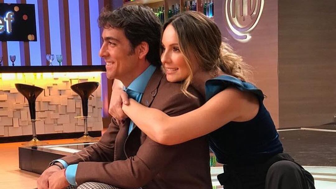 Christopher Carpentier y Claudia Bahamón en "MasterChef Celebrity"