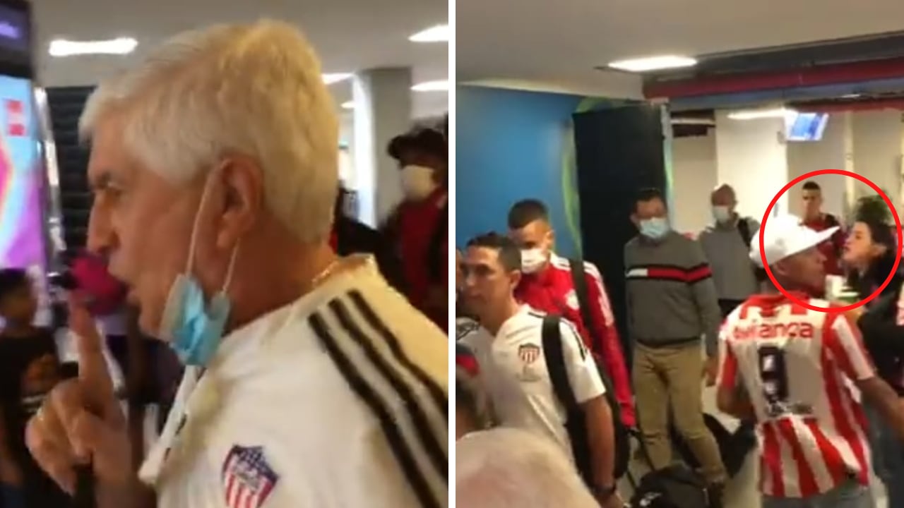 La hinchada de Junior de Barranquilla recibió con fuertes palabras a los suyos.