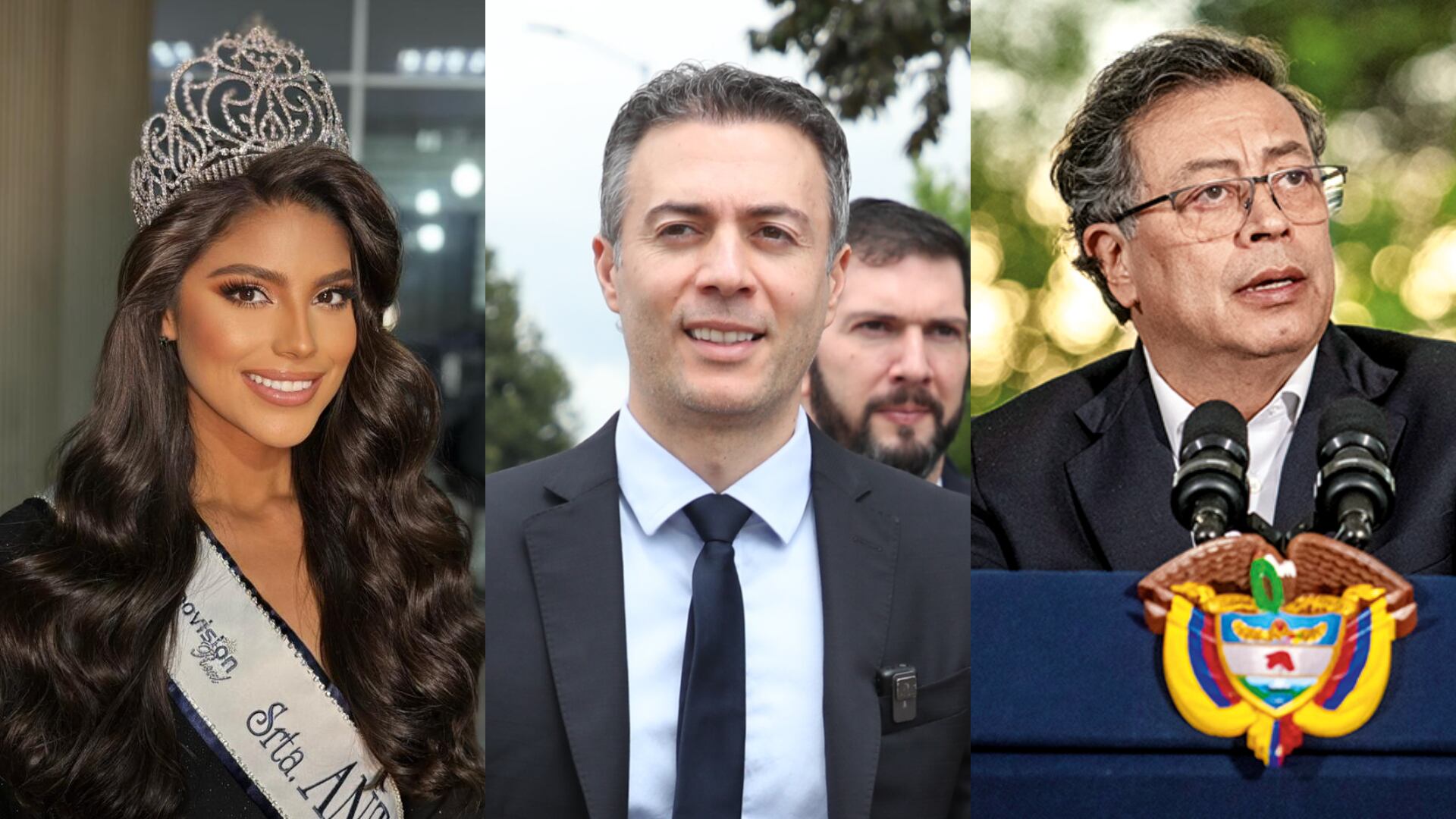 Laura Gallego, Daniel Quintero y Gustavo Petro.