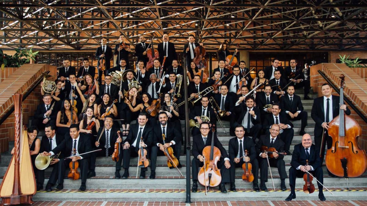 Parte de los integrantes de la Orquesta Filarmónica de Medellín.