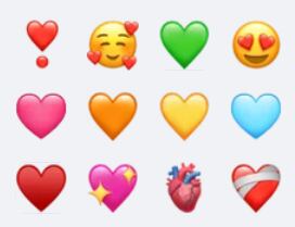 Emoijs de corazones
