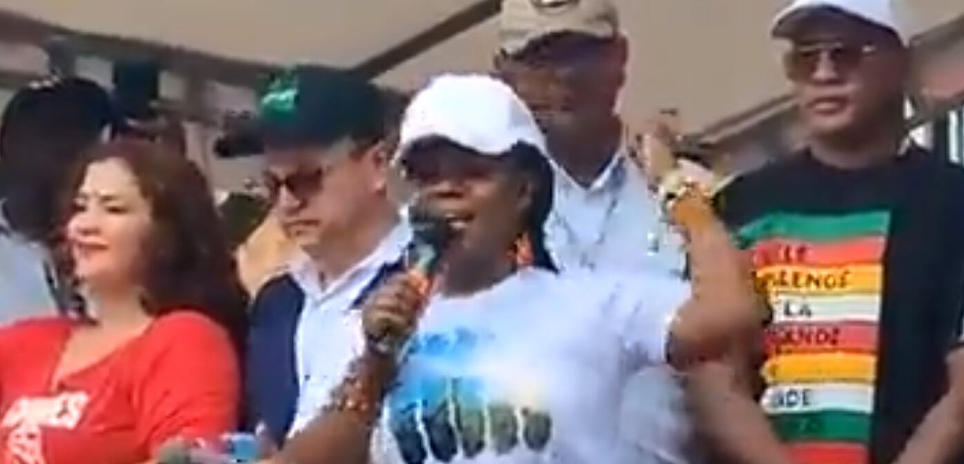 La vicepresidenta Francia Márquez, este primero de mayo, en Cali