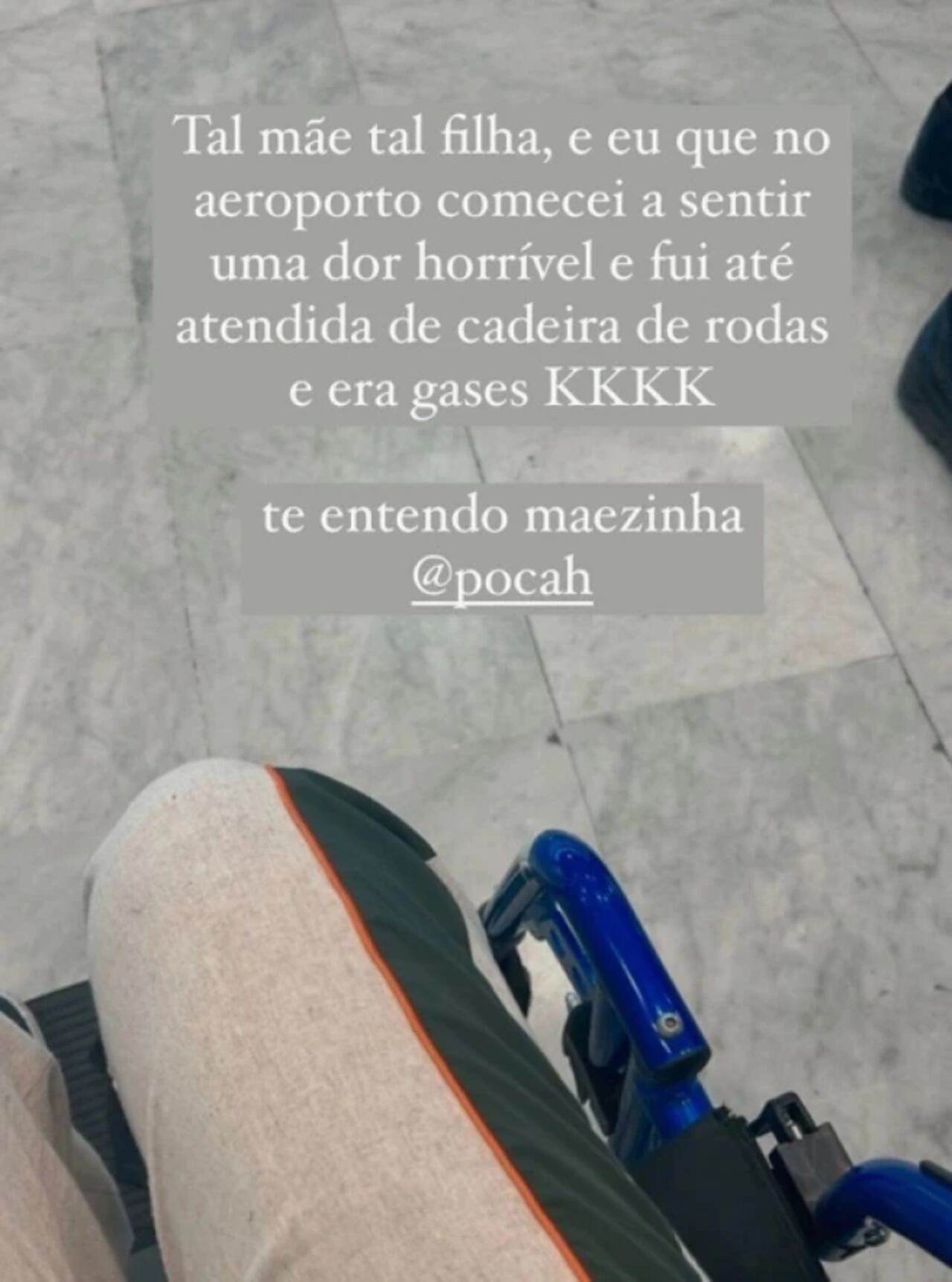A través de stories de Instragram contó lo sucedido.