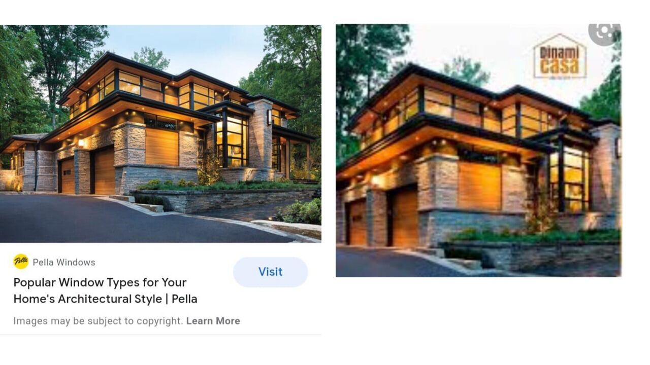 Al parecer la compañía denunciada: Dinamicasa, estaría realizando plagio en los diseños que ofrece en su página y/o redes sociales