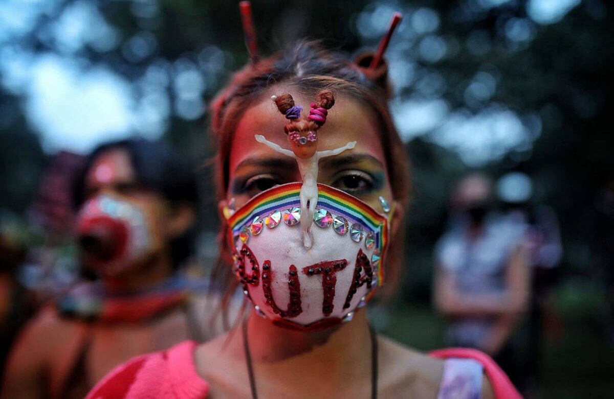 También rechazaban la muerte de Alejandra Monocuco, una mujer trans que murió hace unas semanas tras una presunta negligencia de la Alcaldía. Esteban Vega/ SEMANA 