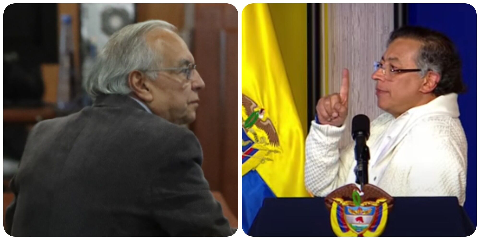 Ricardo Bonilla y Gustavo Petro.