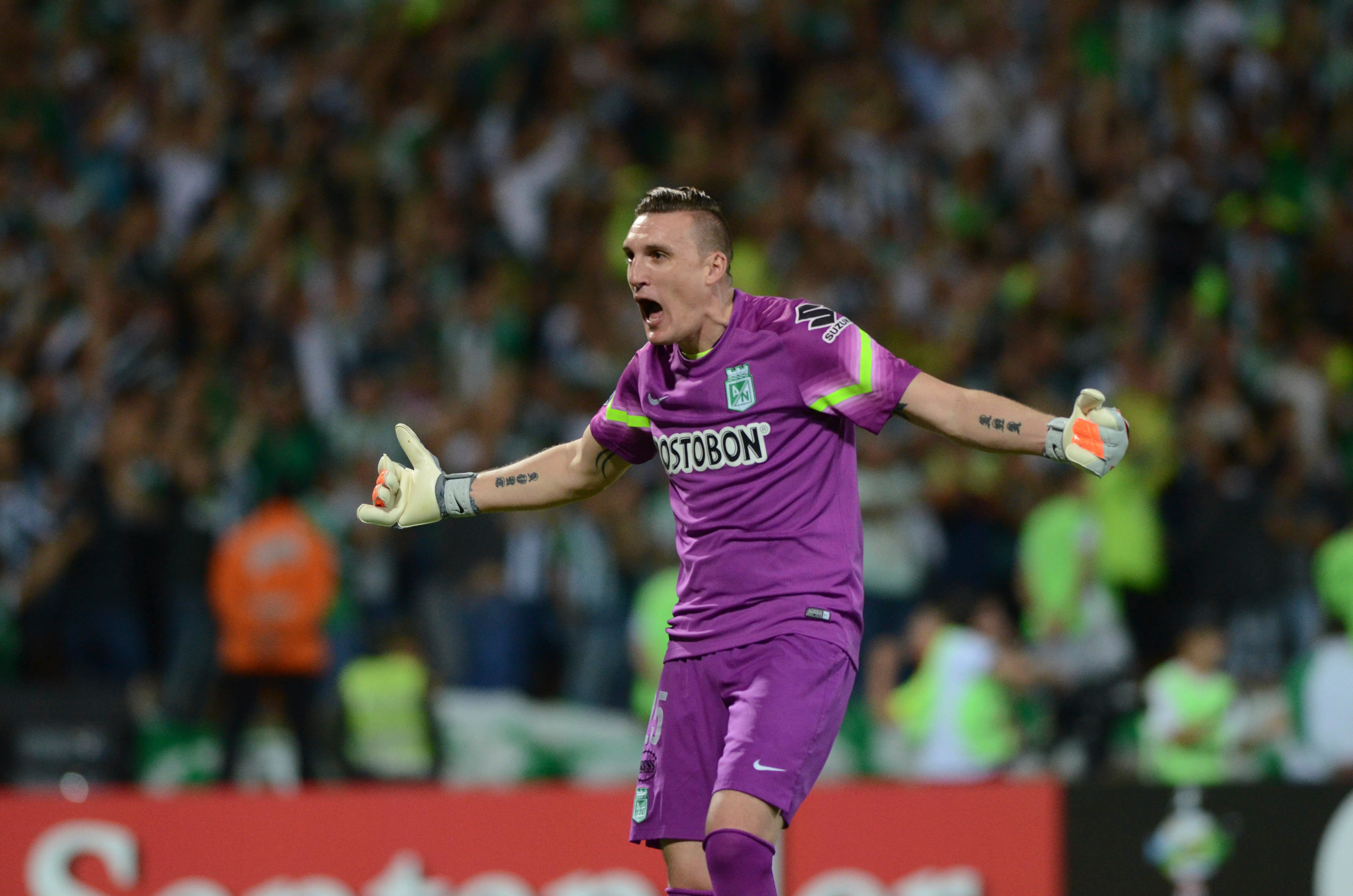 Franco Armani cuando prestaba sus servicios a Atlético Nacional.
