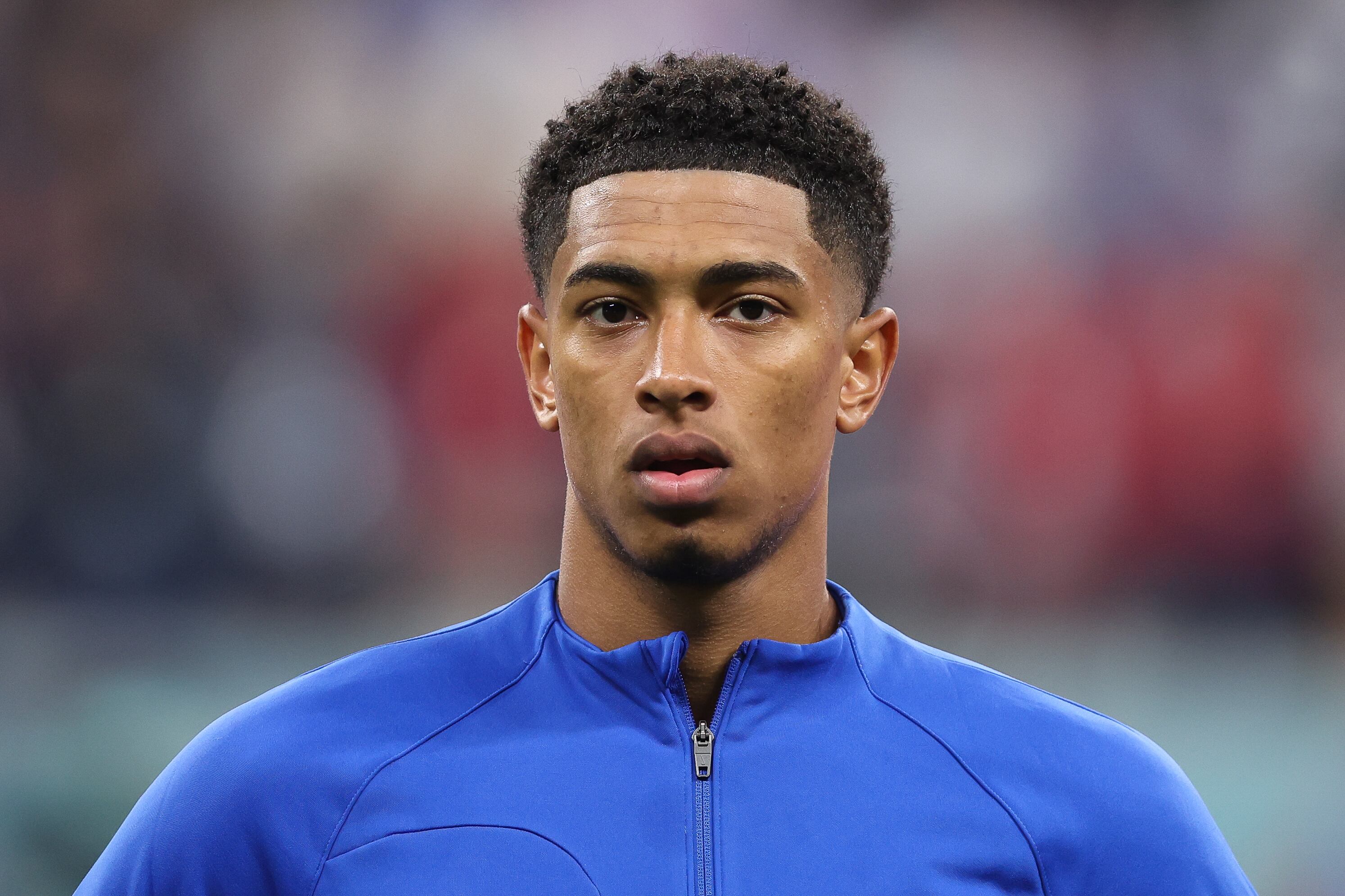 AL KHOR, QATAR - DECEMBER 10: Jude Bellingham of England during the FIFA World Cup Qatar 2022 quarter final match between England and France at Al Bayt Stadium on December 10, 2022 in Al Khor, Qatar. (Photo by Alex Livesey - Danehouse/Getty Images)