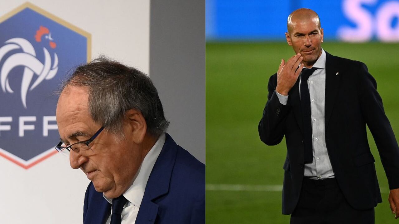 Noël Le Graët, presidente de la FFF, se disculpó con el exjugador y DT Zinedine Zidane. Foto: AFP.