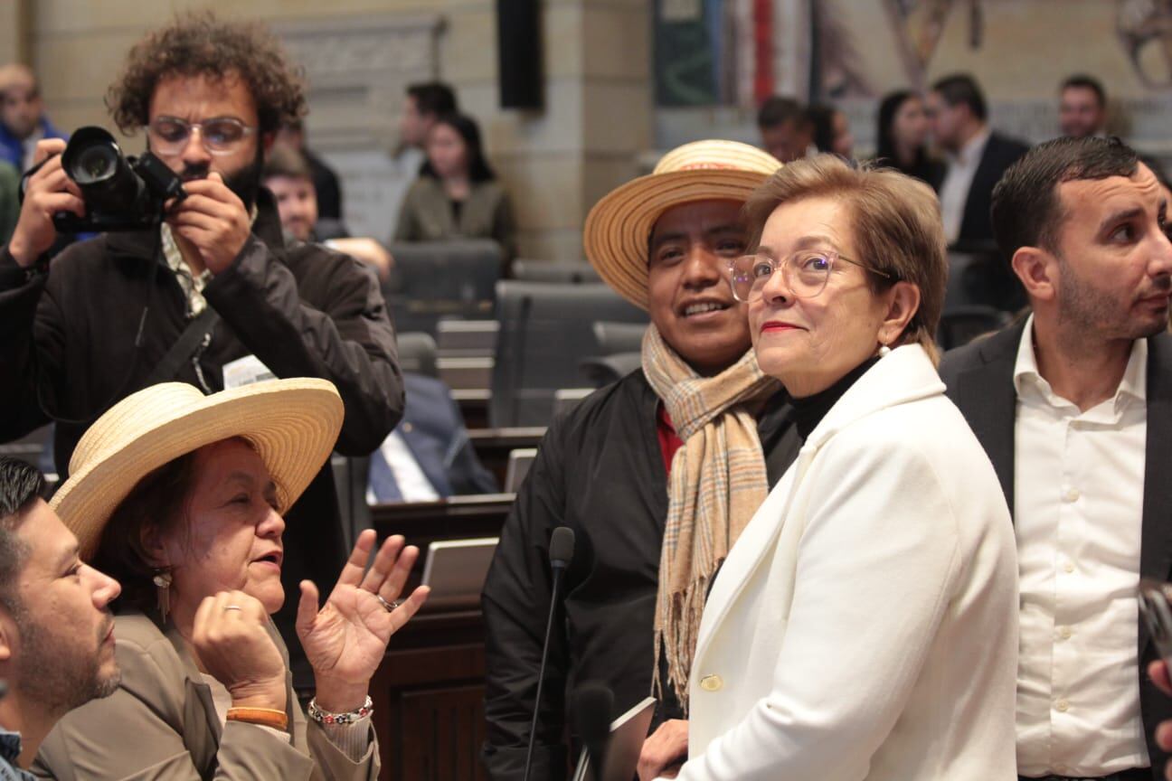La ministra de Trabajo, Gloría Inés Ramírez, presente en la discusión de la reforma laboral