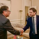 Presidente Gustavo Petro y Jonathan Finer viceconsejero de Seguridad Nacional de los Estados Unidos
