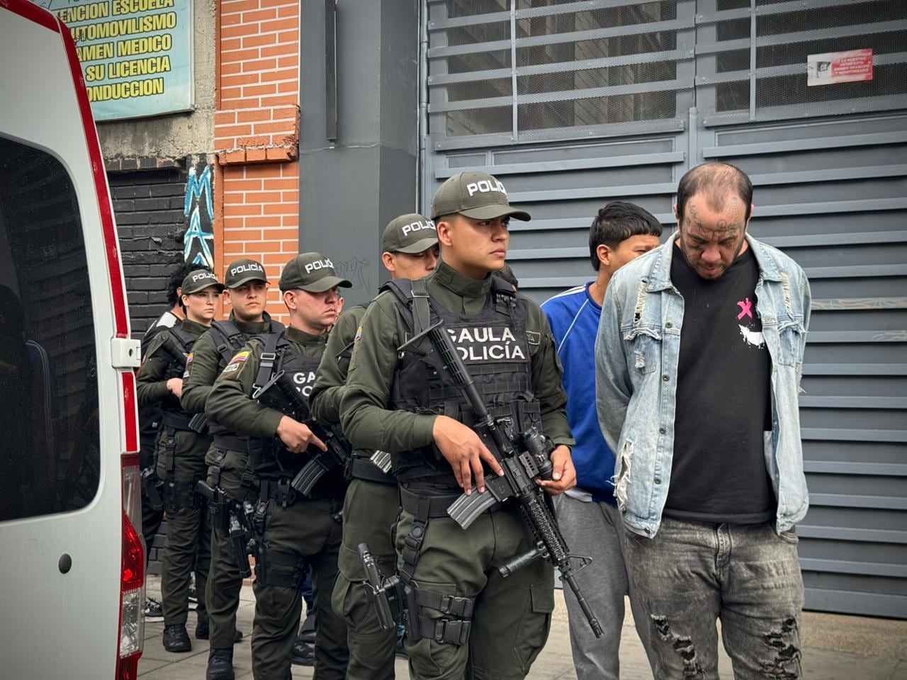 Los capturados de la banda Los Satanás.