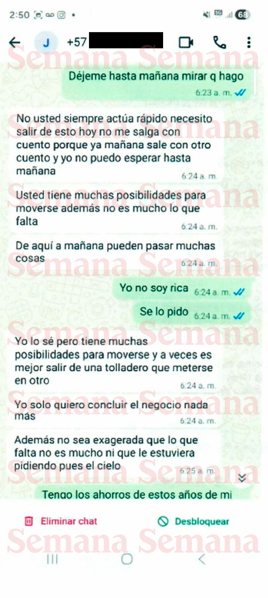 Chats denuncia Angie Rodríguez