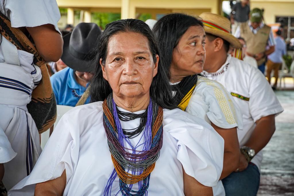 La mayora arhuaca, Benerexa Márquez Malo, en el lanzamiento del Programa de Salud Preventivo y Predictivo, Tu Programa de Salud Territorial.