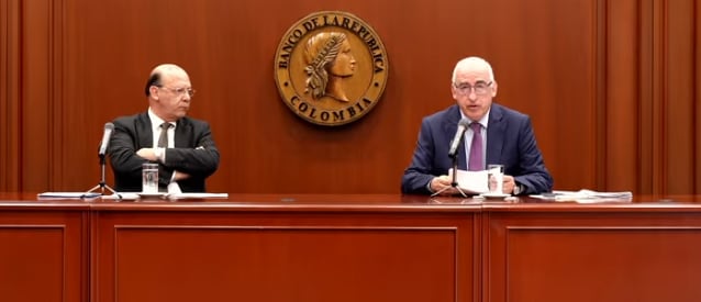 Germán Ávila, ministro de Hacienda y Leonardo Villar, gerente del Banco de la República