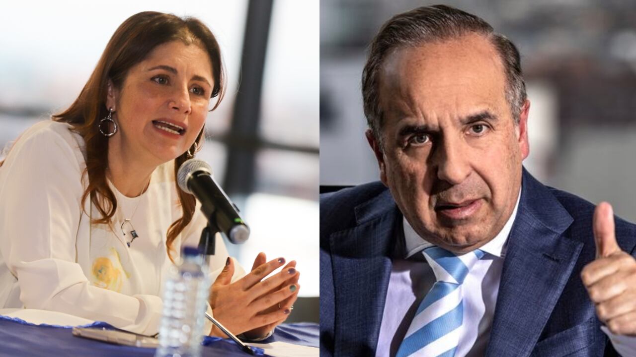 Iris Marín, defensora del Pueblo, y Guillermo Reyes, exministro de Transporte y embajador en Suecia.