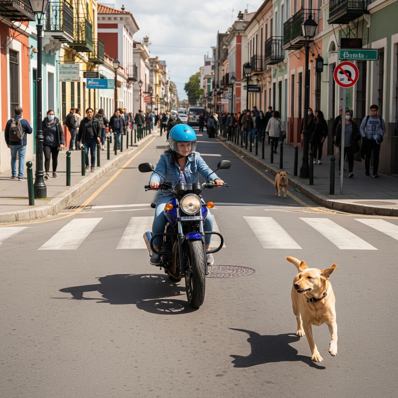 Es común ver que los perros persigan motocicletas en algunas ciudades o entornos rurales.