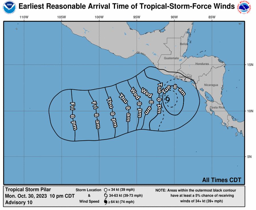 El ministro López dijo que El Salvador está en "preparación" para atender posibles caídas de árboles, deslizamientos de tierra y "volcamiento" de pequeñas embarcaciones.