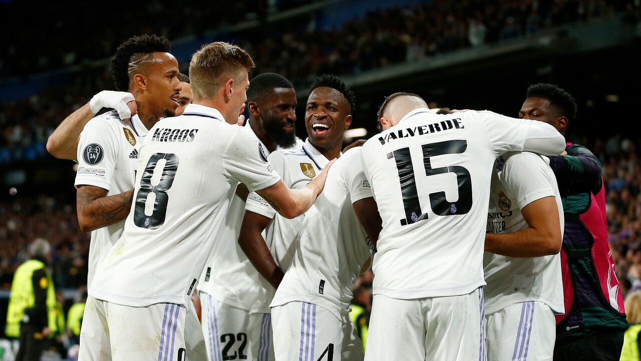 Real Madrid celebrando el segundo gol ante el Chelsea.