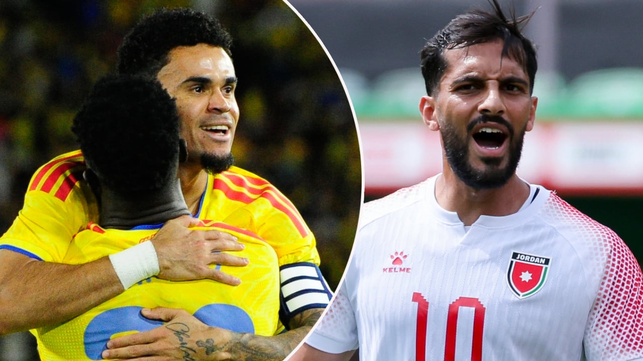 Luis Díaz y Mousa Al-Tamari, figuras del partido amistoso de Colombia vs. Jordania.