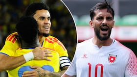 Luis Díaz y Mousa Al-Tamari, figuras del partido amistoso de Colombia vs. Jordania.