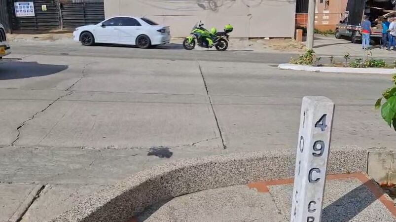 Sitio donde se registró el atentado a bala.