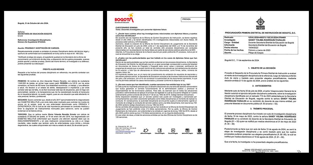Desde la Secretaría de Educación de Bogotá se reconocerían las fallas.