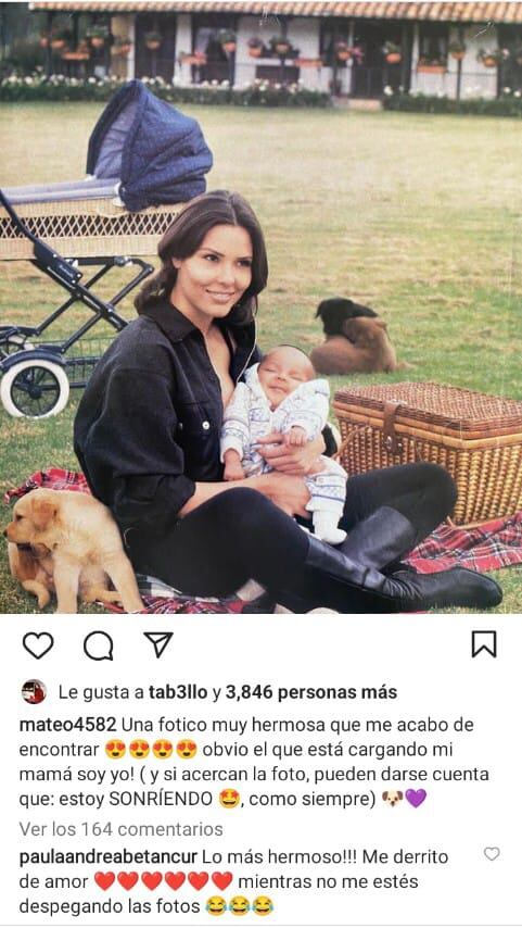 mateo villegas hijo de Paula Andrea Bentancur Foto: Instagram @mateo4582