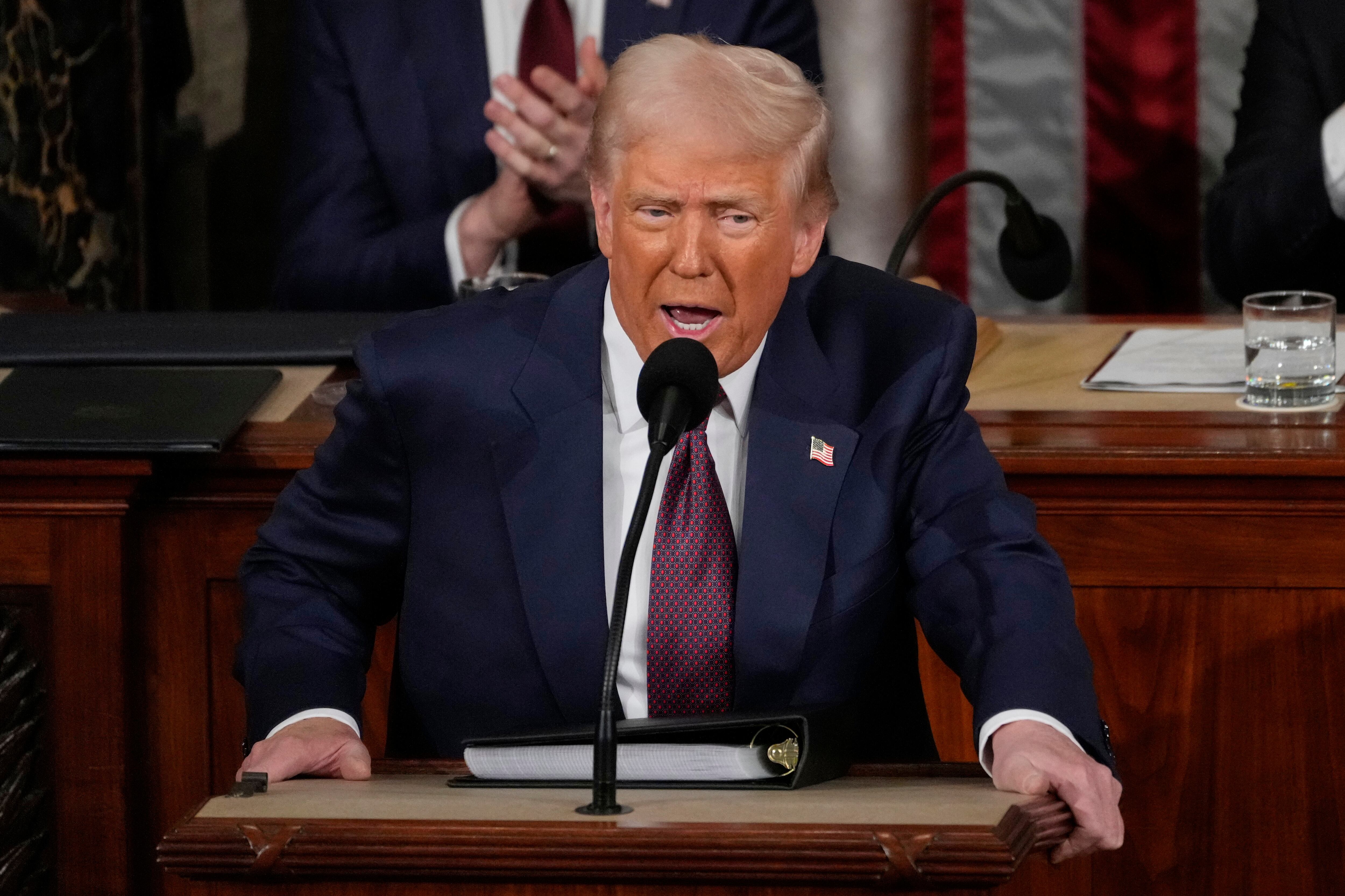 Donald Trump da su discurso de la Unión ante el Congreso de Estados Unidos