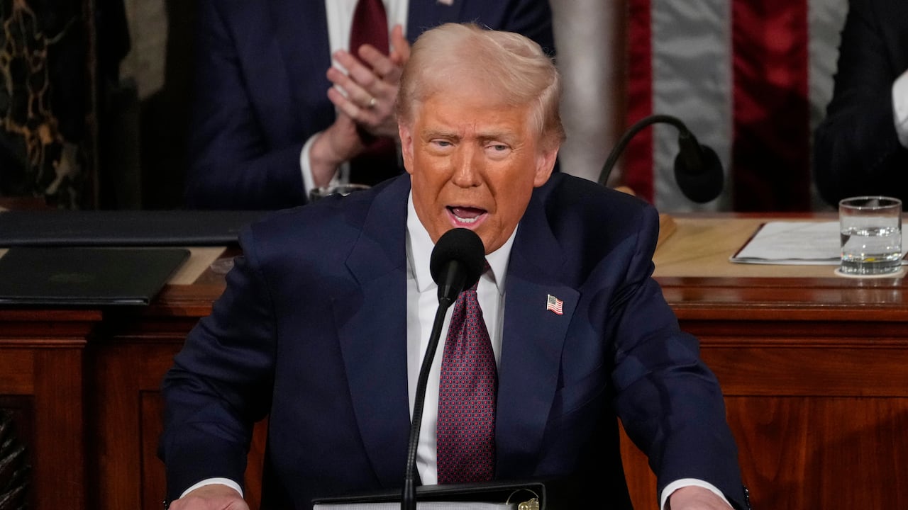 Donald Trump da su discurso de la Unión ante el Congreso de Estados Unidos
